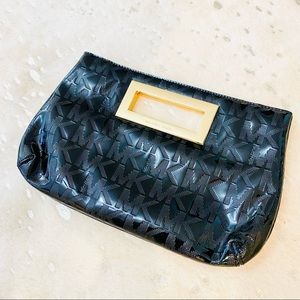 Michael Kors Clutch Purse: Monogram & Gold Handle